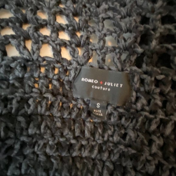 Charcoal Oversize Crochet Sweater - Picture 8 of 8